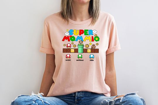 Discover Personalization Super Mommio Shirt, Vintage Mama Tee