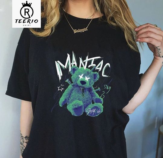 Discover Stray Kids T-Shirt, Maniac Tee, Teddy Bear Shirt, Korean Music Shirt, Boy Band Kpop Shirt
