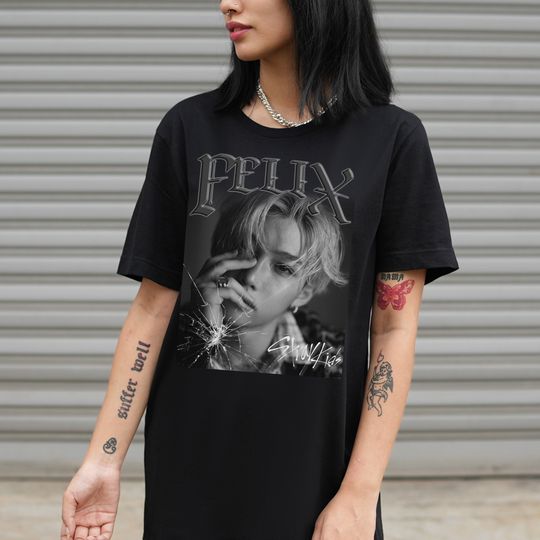 Discover Stray Kids Felix Lee Shirt, Felix Concert Shirt, Straykids Boy Group Shirt, Kpop Unisex Shirt, Fan Made Shirt