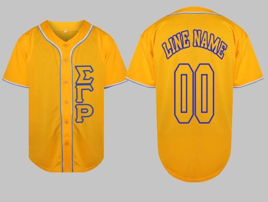 Discover Sigma Gamma Rho Line Baseball Jersey