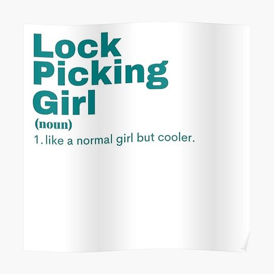 Discover Film Girl - Lock Picking Premium Matte Vertical Poster
