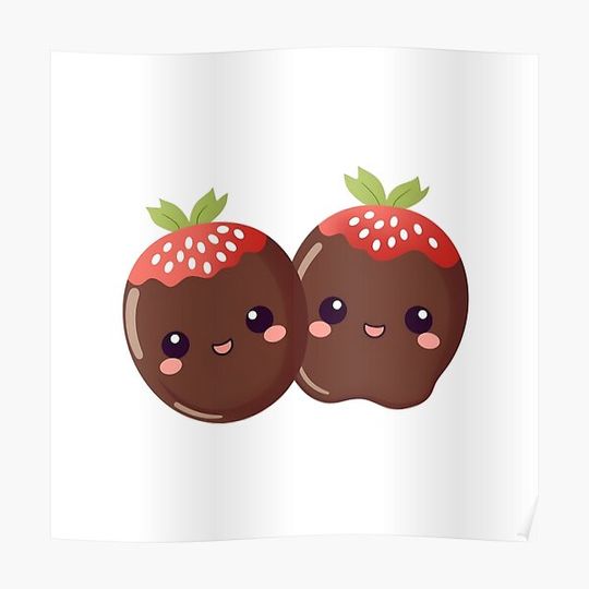 Discover chocolate covered strawberries Premium Matte Vertical Poster