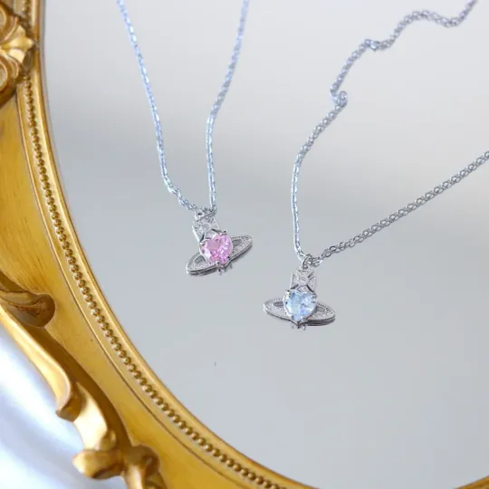 Discover Couple Saturn Necklace for Love