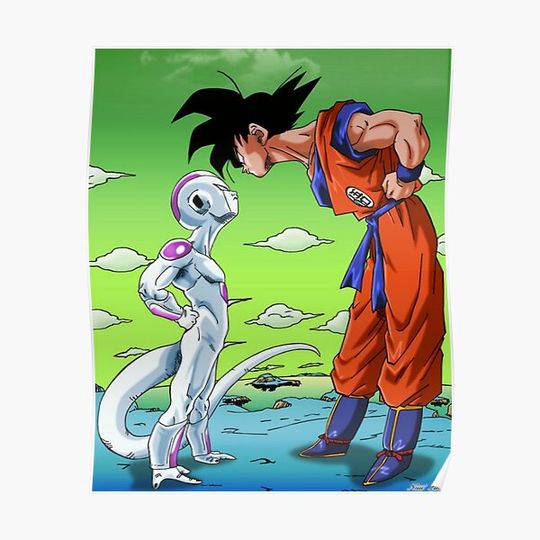 Discover Goku vs Frieza Premium Matte Vertical Poster