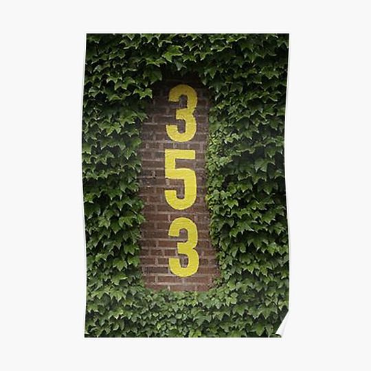 Discover Ivy Covered Outfield Wall,distance Marker For Wrigley Premium Matte Vertical Posters
