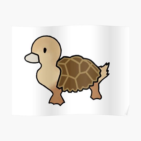 Discover [CLEAR] Adorable Cartoon Turtleduck Premium Matte Vertical Poster