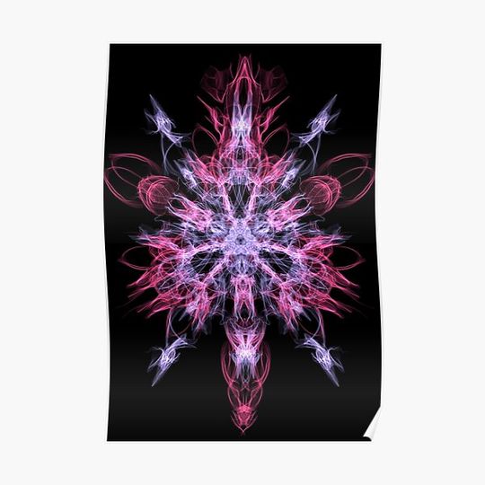 Discover Violet Flame Mandala Premium Matte Vertical Poster