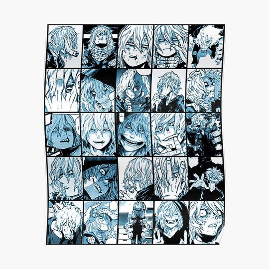 Discover Shigaraki Collage (color version) Premium Matte Vertical Poster