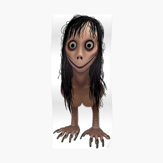Discover Momo. Demon of Whatsapp. Premium Matte Vertical Poster