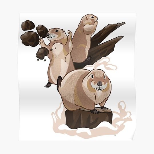 Discover Prairie dog earthbender Premium Matte Vertical Poster