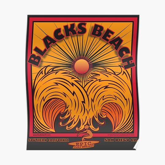 Discover BLACKS BEACH Premium Matte Vertical Poster