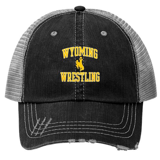 Discover Mens Wyoming Cowboys Apparel Wrestling Classic Arch Print Trucker Hat
