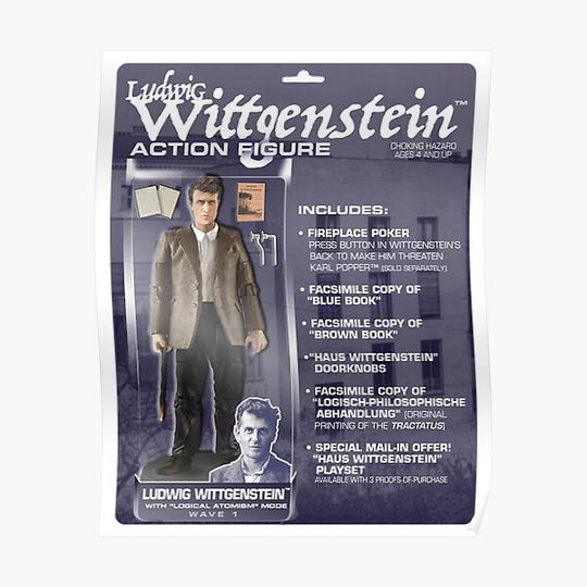 Discover Ludwig Wittgenstein Action FIgure Premium Matte Vertical Poster