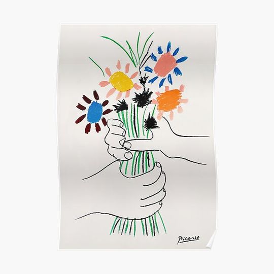 Discover Bouquet of Peace Flowers Premium Matte Vertical Poster