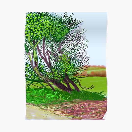 Discover David Hockney  Exhibition Print  | David Hockney Reproduction Paintings Premium Matte Vertical Poster