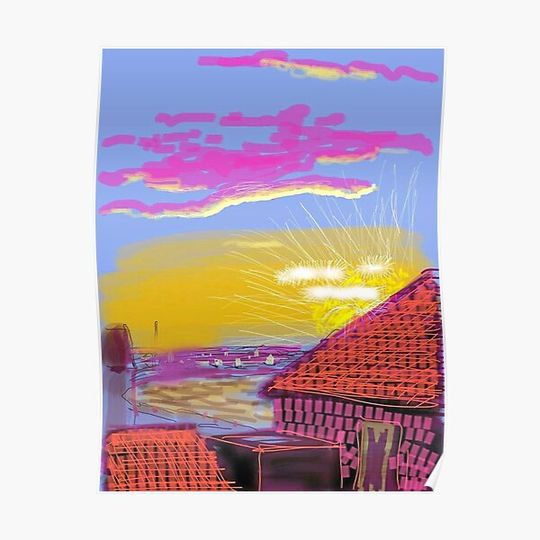Discover David Hockney  Exhibition Print  | David Hockney Reproduction Paintings Premium Matte Vertical Poster