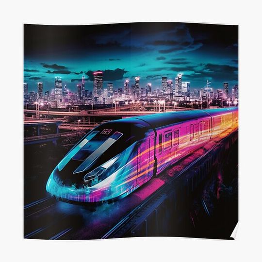 Discover Bullet Train to Tokyo Premium Matte Vertical Poster