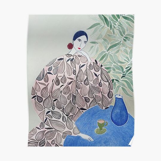 Discover Sofia Lind Waiting Living Room Premium Matte Vertical Poster