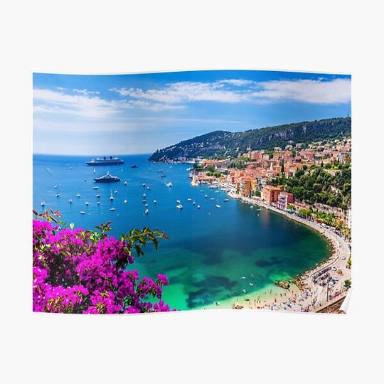 Discover French Riviera - France Premium Matte Vertical Poster
