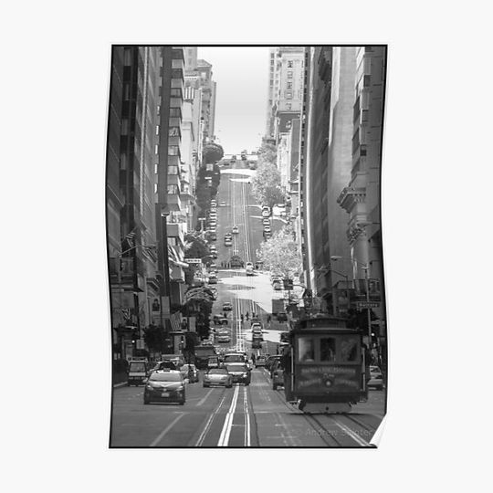 Discover California Street Premium Matte Vertical Poster