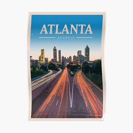 Discover Explore Atlanta Premium Matte Vertical Poster