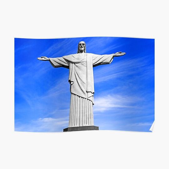 Discover Rio de Janeiro Christ the Redeemer Brazil Premium Matte Vertical Poster