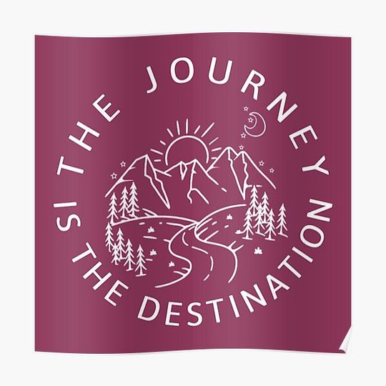 Discover The Journey is the Destination Premium Matte Vertical Poster