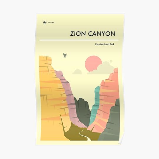 Discover ZION CANYON Premium Matte Vertical Poster