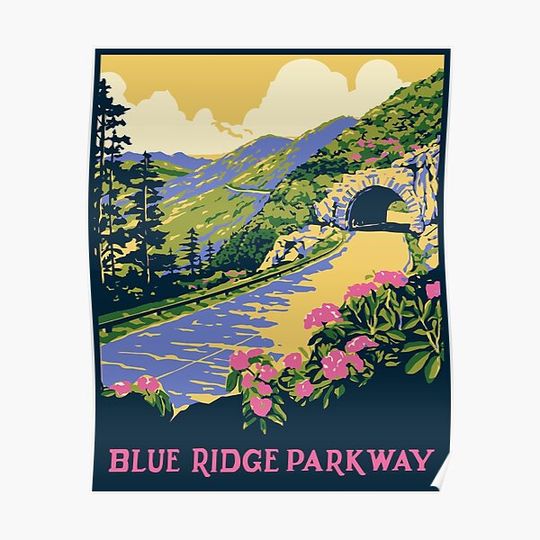 Discover Blue Ridge Parkway Premium Matte Vertical Poster