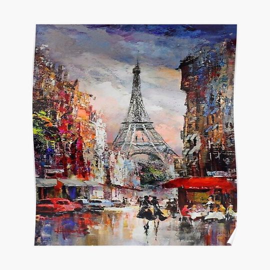Discover Paris design Premium Matte Vertical Poster