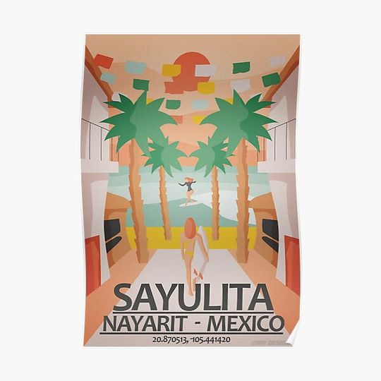 Discover Sayulita Nayarit Mexico Premium Matte Vertical Poster