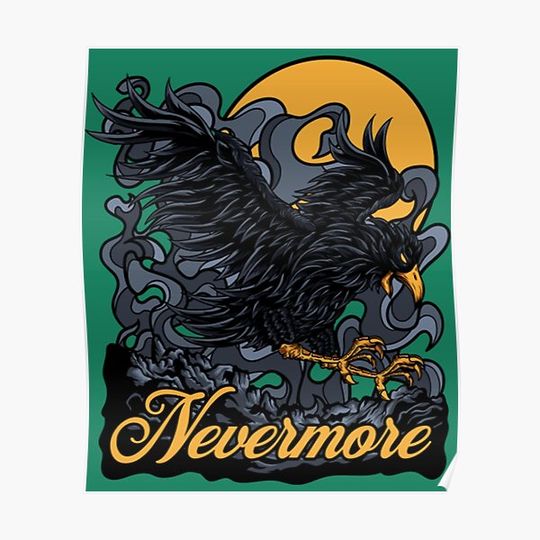 Discover Edgar Allan Poe The Raven Nevermore Premium Matte Vertical Poster