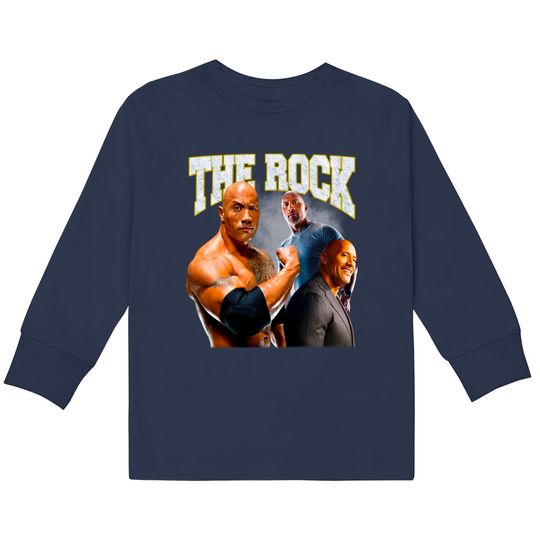 Discover Rare Original '99 The ROCK Dwayne Johnson Vintage Kids Long Sleeve T-Shirts