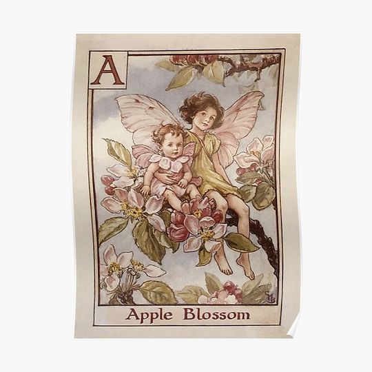 Discover The Letter A by Cicely Mary Barker - Vintage Art Premium Matte Vertical Poster