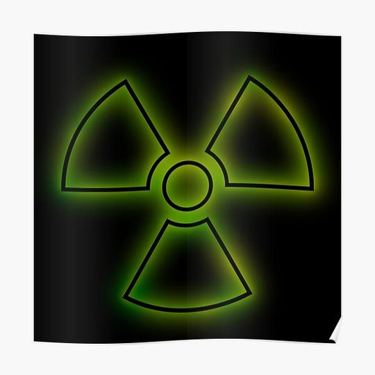 Discover Radiation Warning with Black Lines Premium Matte Vertical Poster