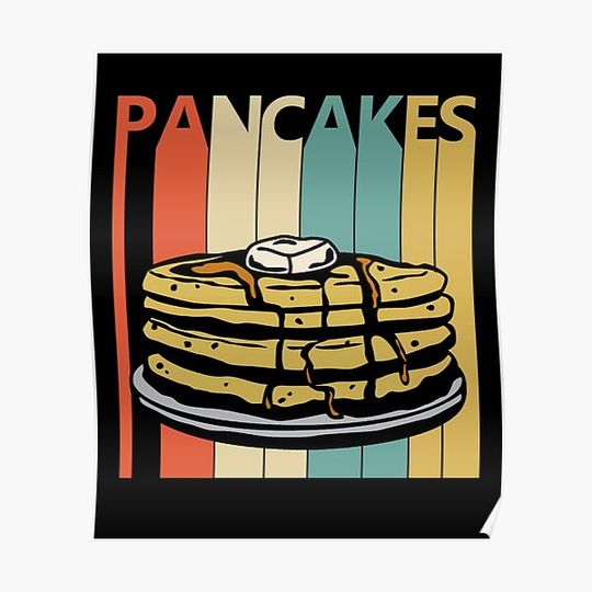 Discover Pancakes Gifts - Vintage Pancakes Premium Matte Vertical Poster