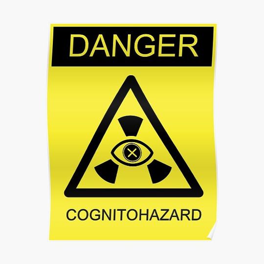 Discover DANGER: COGNITOHAZARD Premium Matte Vertical Poster
