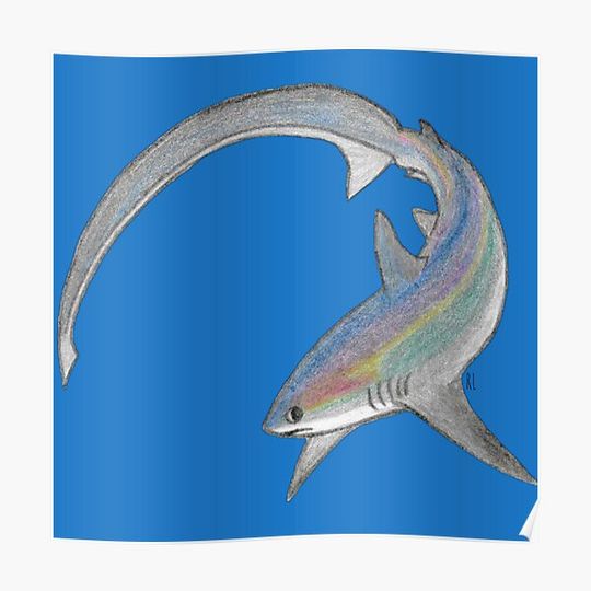 Discover Thresher Shark Premium Matte Vertical Poster