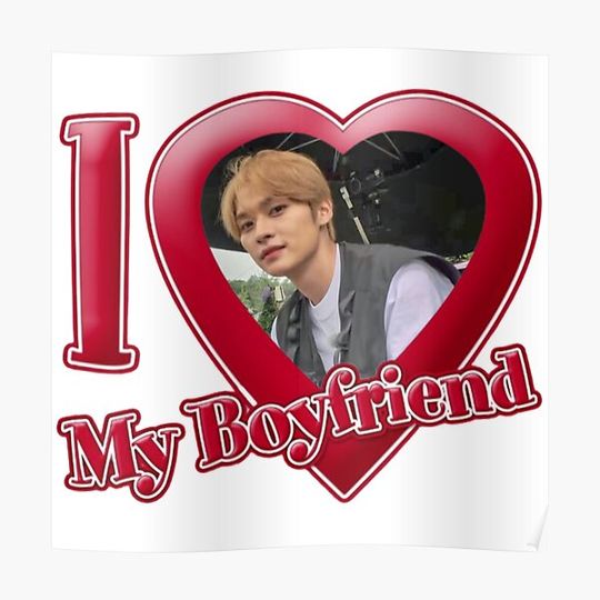Discover Lee Know (Stray Kids) "I love my boyfriend" Premium Matte Vertical Poster