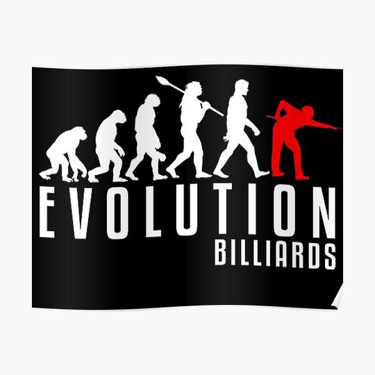 Discover Billiards Evolution Premium Matte Vertical Poster