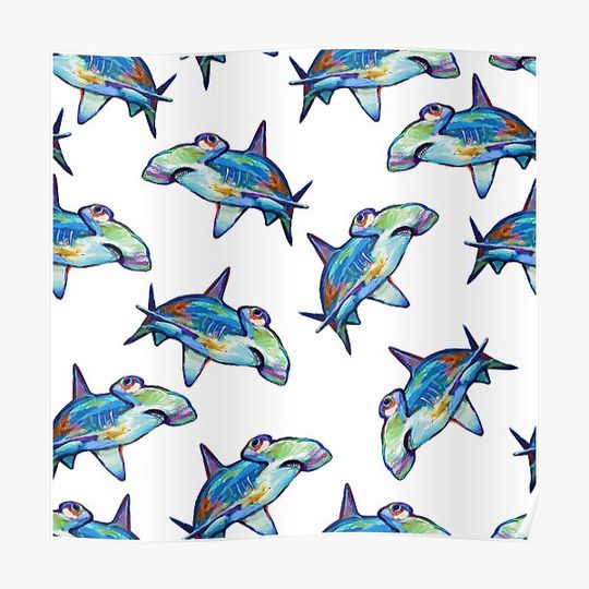 Discover Hammerhead Shark Premium Matte Vertical Poster