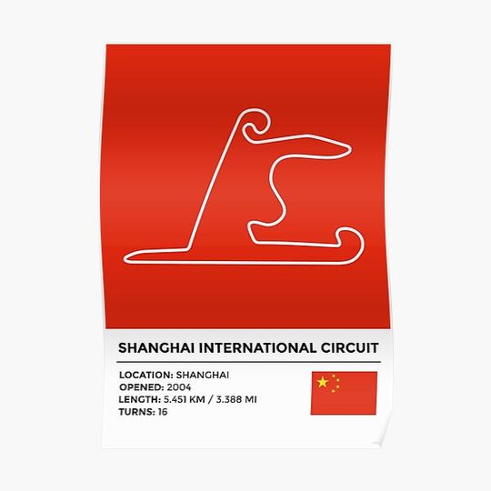 Discover Shanghai International Circuit [info] Premium Matte Vertical Poster