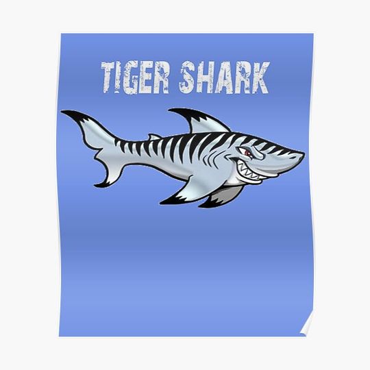 Discover Tiger Shark Premium Matte Vertical Poster - Unique Gift for Shark Lovers