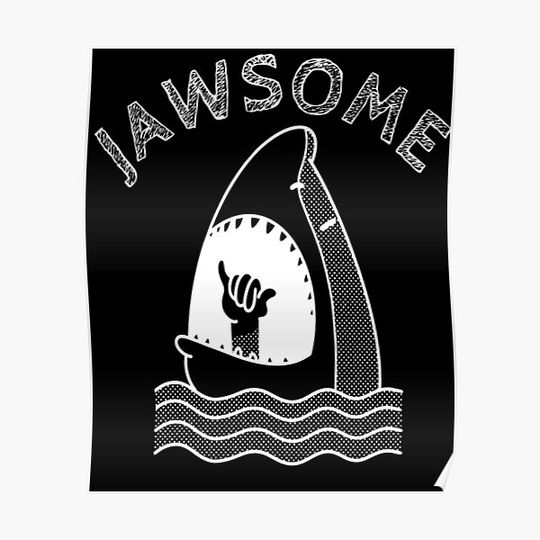 Discover Funny Pun Joke Jawsome Premium Matte Vertical Poster