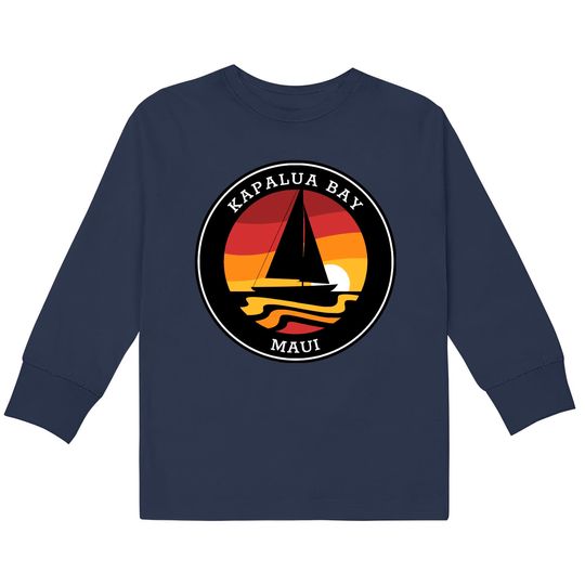 Discover Kapalua Kapalua Bay Sailing Kids Long Sleeve T-Shirts