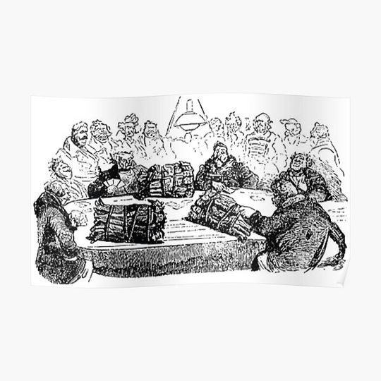 Discover Gustave Dore or Doré  Caricatures Livegenskap i Ryssland, karikatyr Premium Matte Vertical Poster