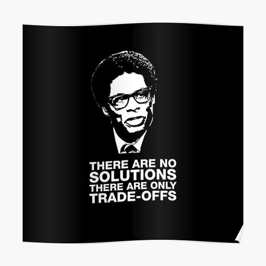 Discover Thomas Sowell quote solutions Premium Matte Vertical Poster