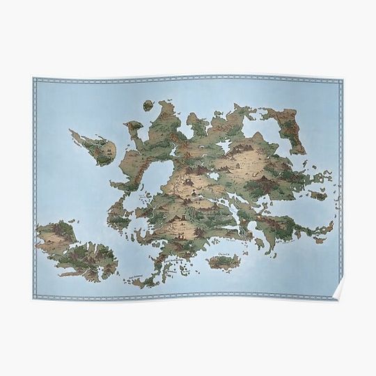 Discover Path of Exile map of Wraeclast Premium Matte Vertical Poster