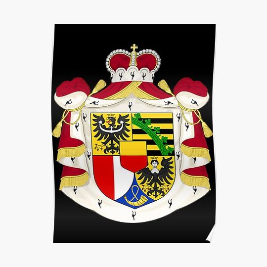 Discover Staatswappen-Liechtensteins Premium Matte Vertical Poster