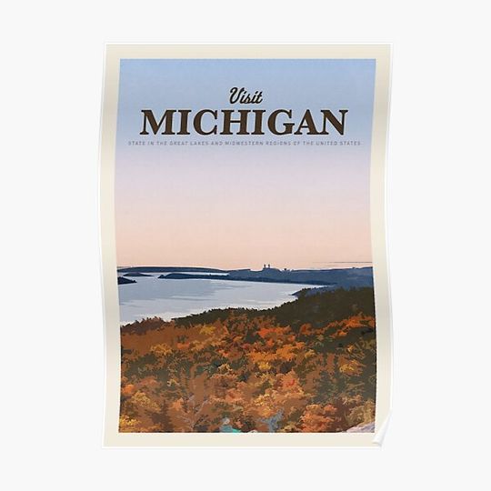 Discover Visit Michigan Premium Matte Vertical Poster